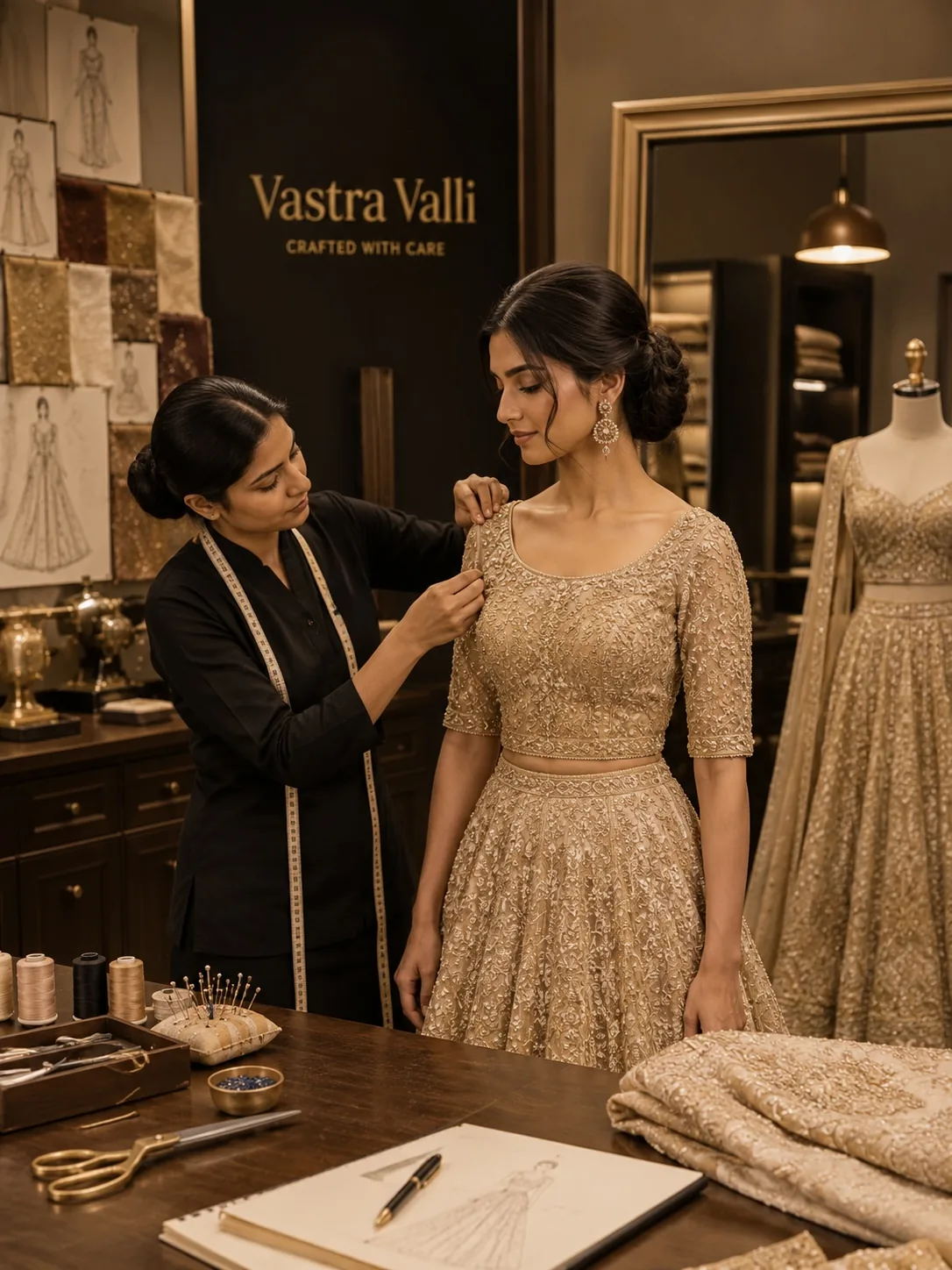 A consultation at the Vastra Valli counter